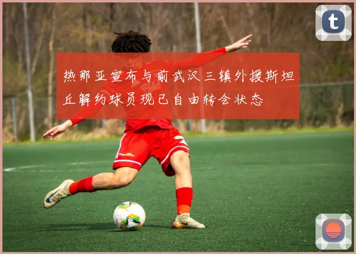热那亚宣布与前武汉三镇外援斯坦丘解约球员现已自由转会状态